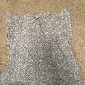 Monteau Light Blue Floral Top